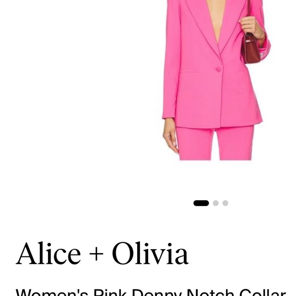 Alice + Olivia Denny Jacket and pants Pink size 2